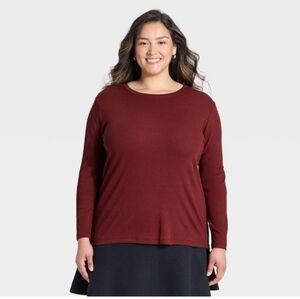 A New Day Women's Slim Fit Long Sleeve Top